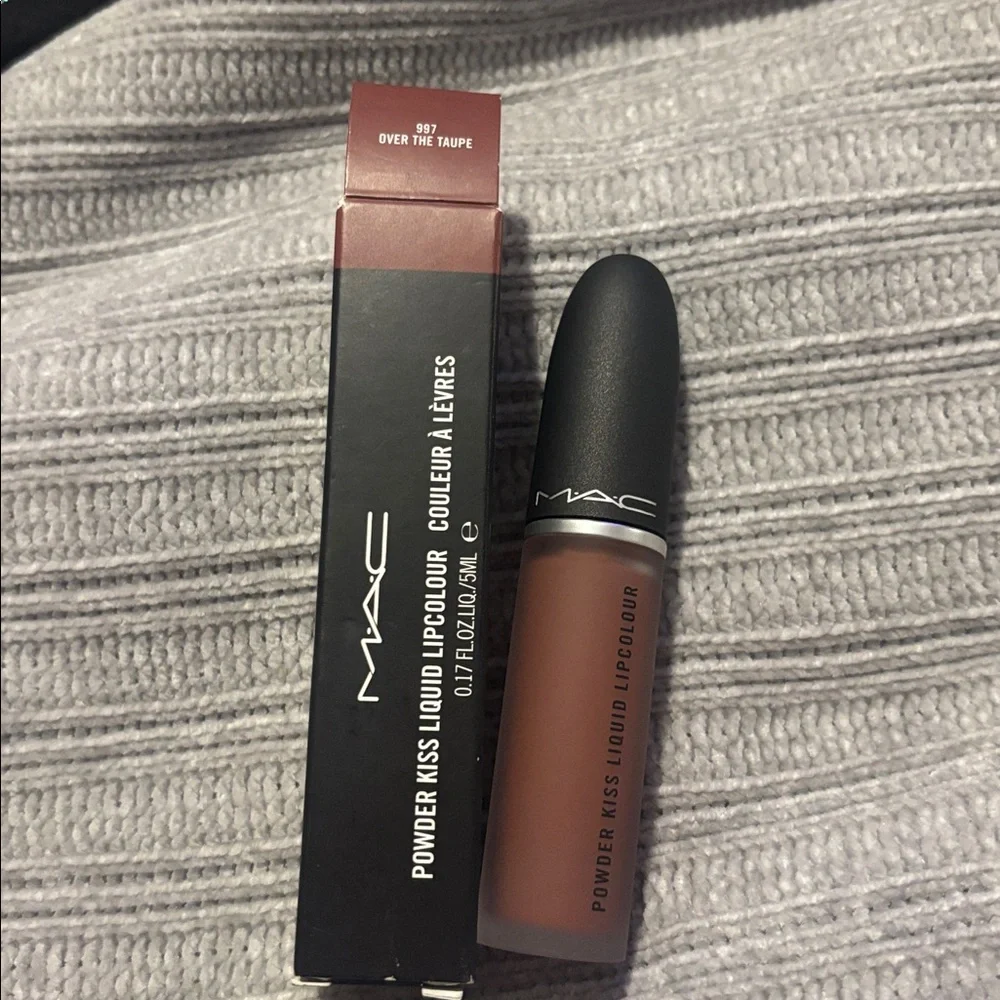 MAC Powder Kiss Liquid Lipcolour “Over the Taupe” 997 | New In Box